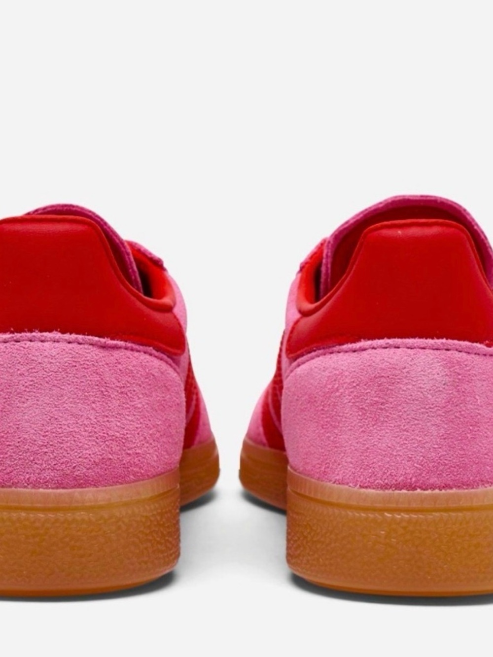 Adidas Handball Spezial W Pink Suede Sneakers with Red Accents - Picture 4 of 8